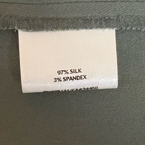 Eileen Fisher Women’s Sleeveless Olive Green Silk Maxi Dress Size Large - Picture 4 of 8